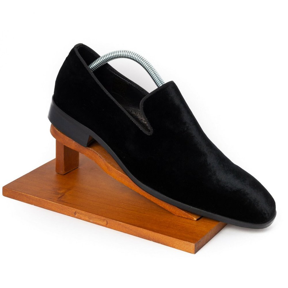 Saks Fifth Avenue COLLECTION Black Velvet Loafers